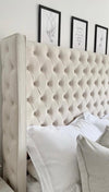 Brescia Chesterfield Winged Upholstered Fabric Bed