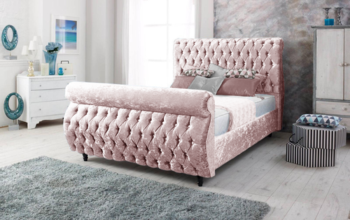 Majestic Swan Sleigh Bed
