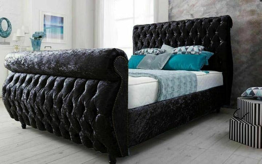 Majestic Swan Sleigh Bed